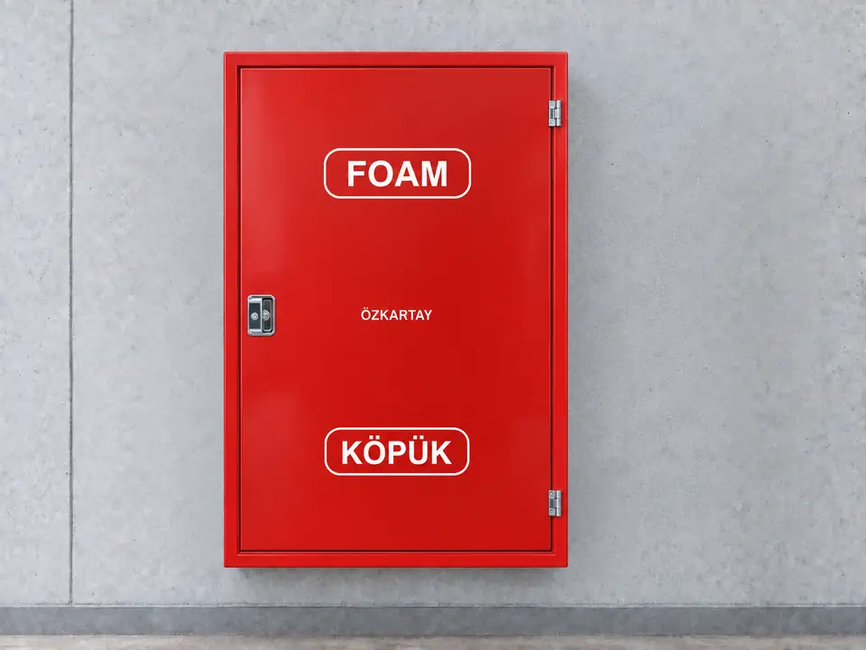 Köpük sistemli yangın dolabı TS EN 671-1 — Kapalı görünüş