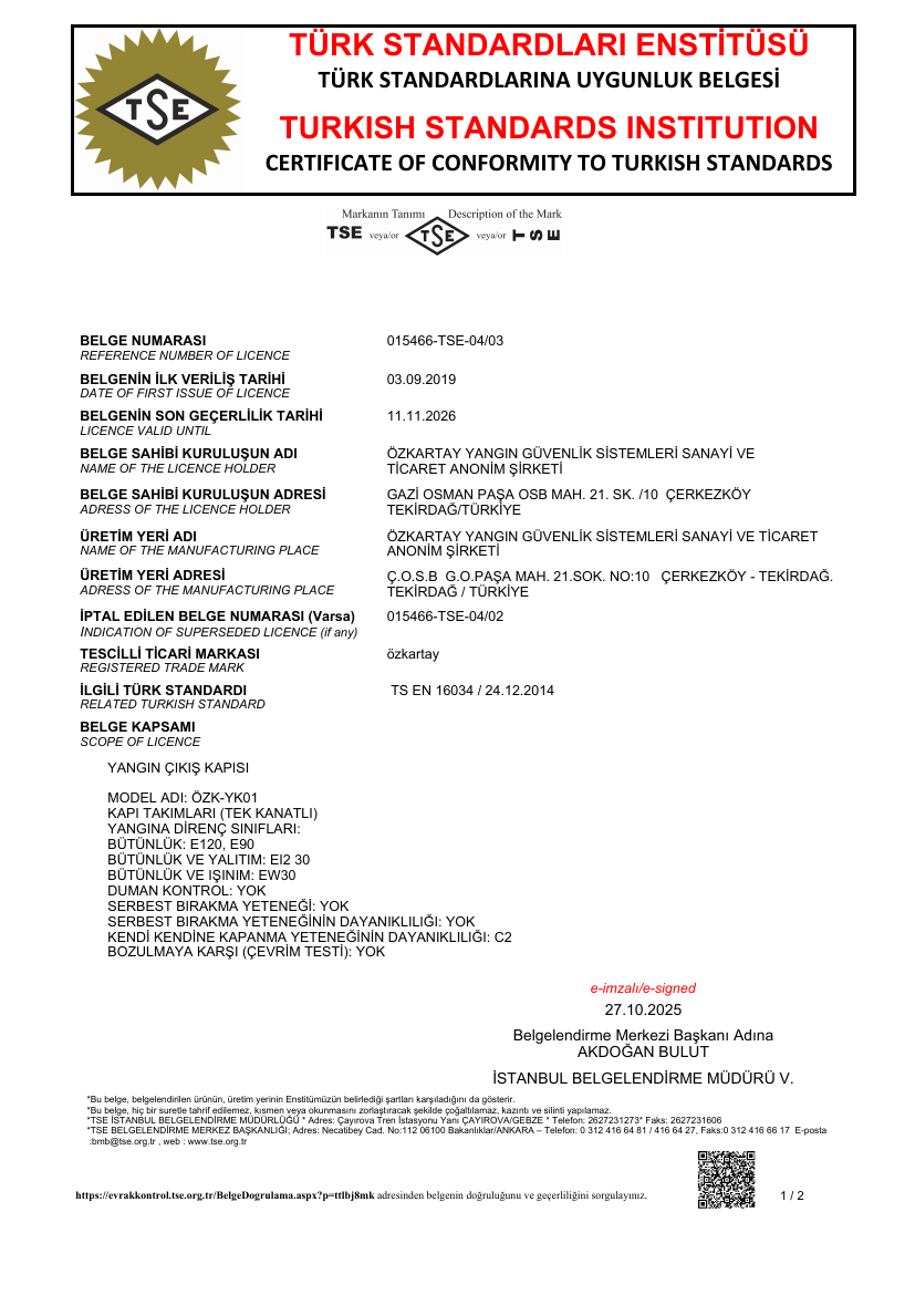 TS EN 16034 yangın kapısı TSE belgesi önizlemesi