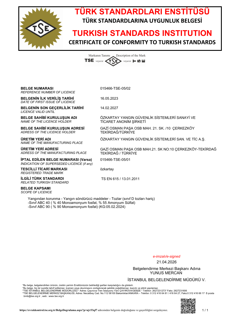 TS EN 615 yangın söndürme tozu TSE belgesi önizlemesi